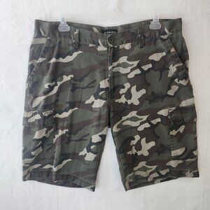 🪻BOGO🪻 N‎ 15 Society Men's Size 38 Relaxed Green Camo Cargo Pockets Shorts
